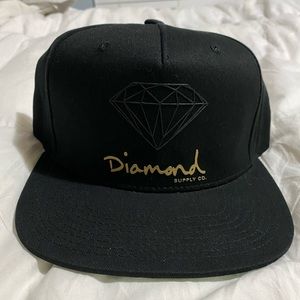 New: Diamond Supply Co. SnapBack Hat Black/Gold